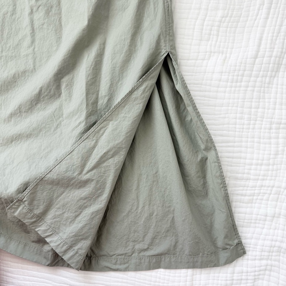 Everlane sage green high neck sleeveless Cotton Dress with pockets size Medium - Picture 4 of 11